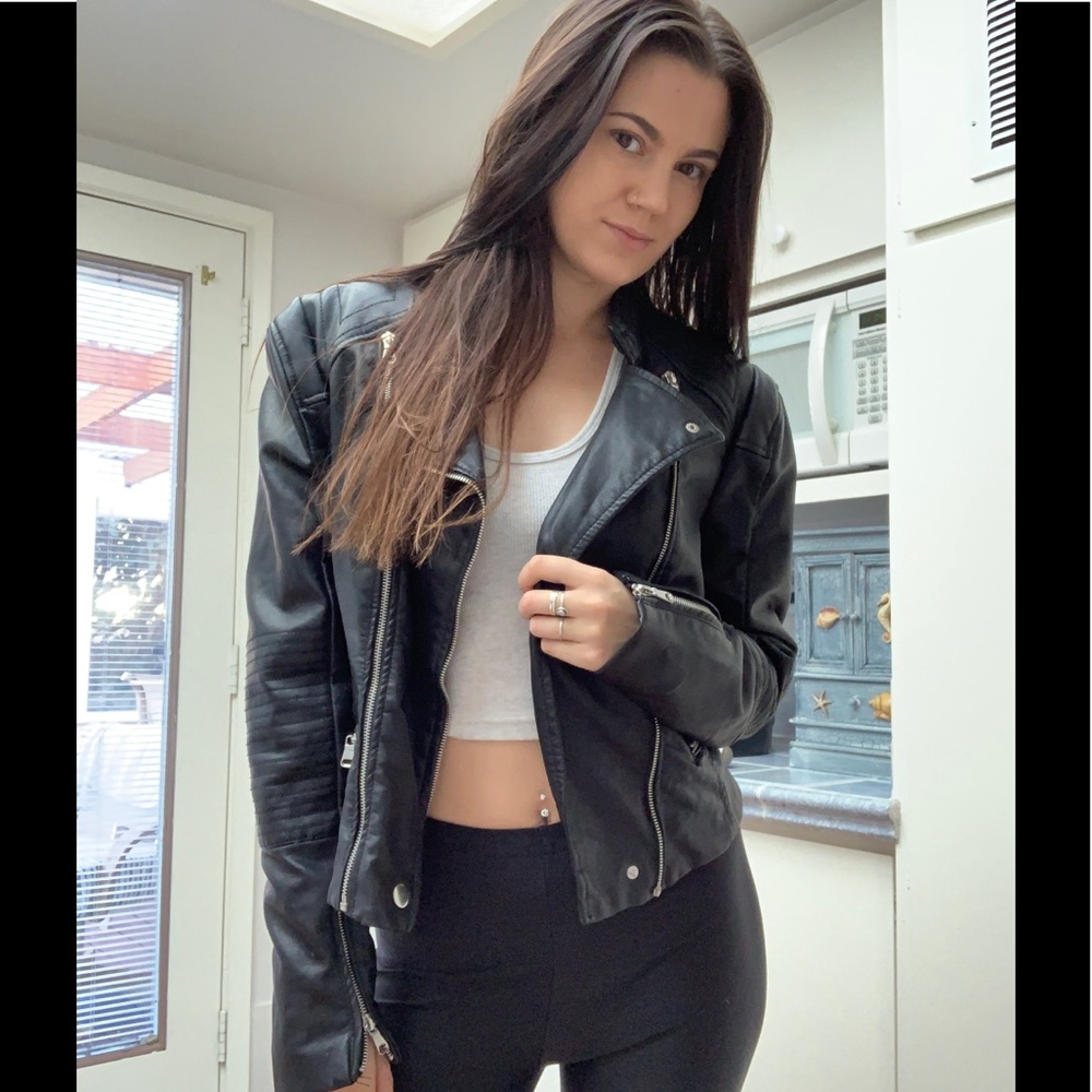 Ci Sono Faux Leather Jacket